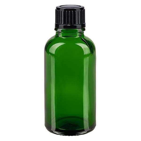 Flacone contagocce verde da 30ml STD nero/1mm ApoGlas Flacone contagocce verde da 30ml STD nero/1mm ApoGlas