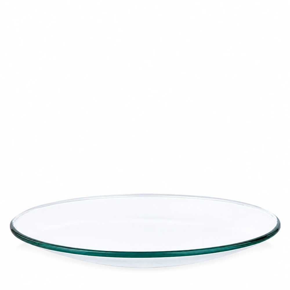 Piatto in vetro a forma di orologio Ø 90 mm Piatto rotondo in vetro trasparente di 9 cm di diametro per laboratorio e uso scientifico