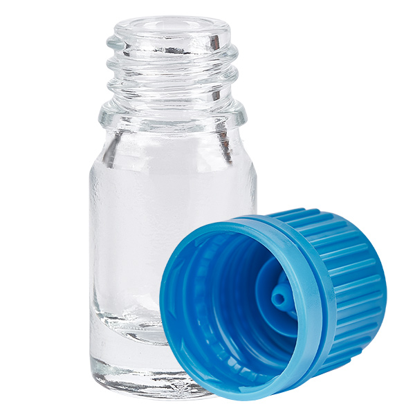 5ml Flasche 11mm Schraubverschluss blau Originalitätsverschluss ClearLine UT18/5