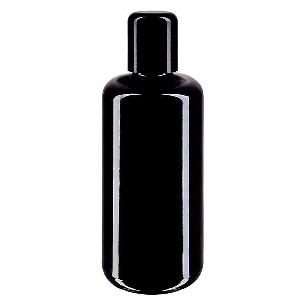 Apothekenflasche violett 200ml Schraubverschluss schwarz Dichtung Standard