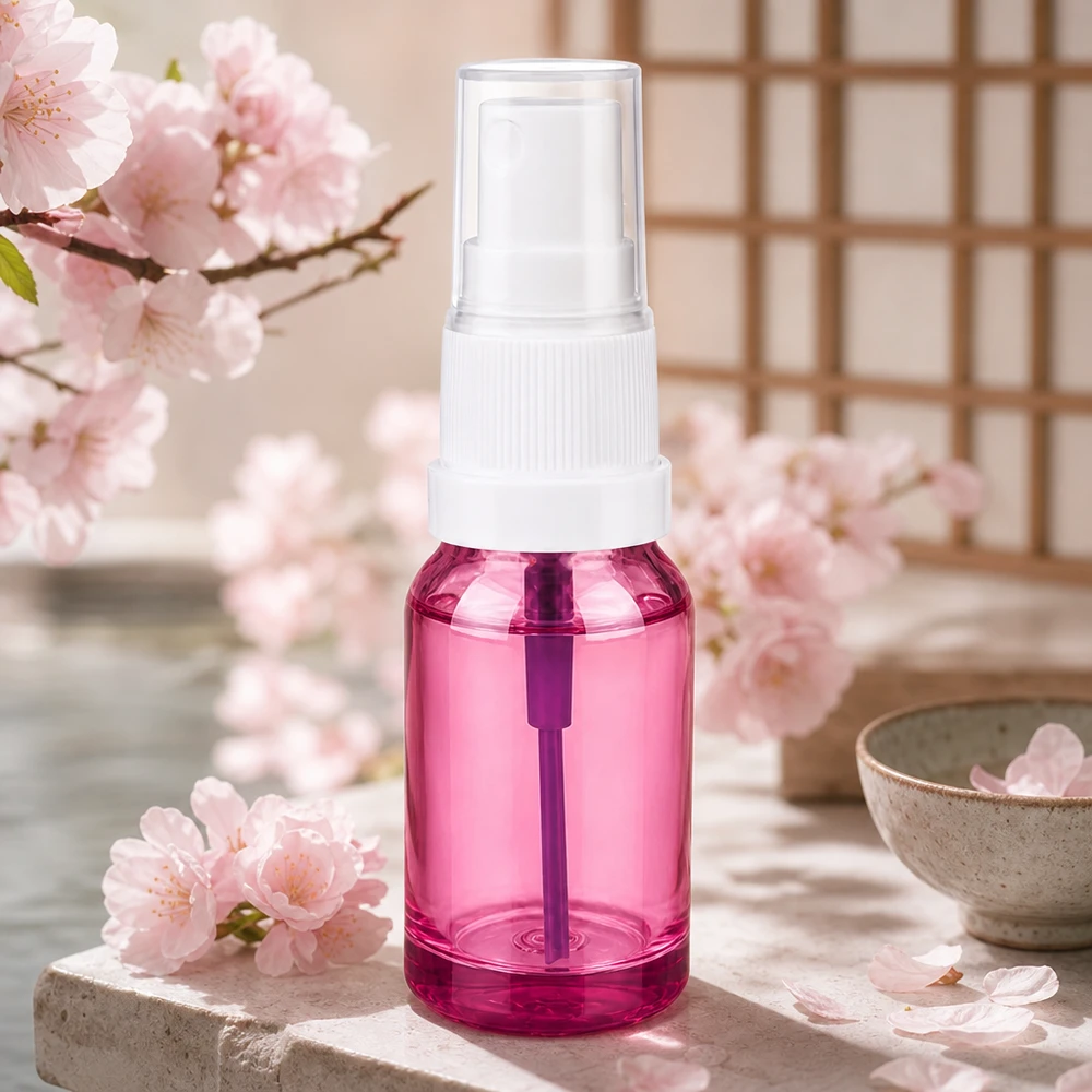Flacone spray da 10 ml bianco/trasparente Standard PurpleLine UT18/10 Flacone compatto in vetro da 10 ml con funzione spray, ideale per applicazioni di aromaterapia