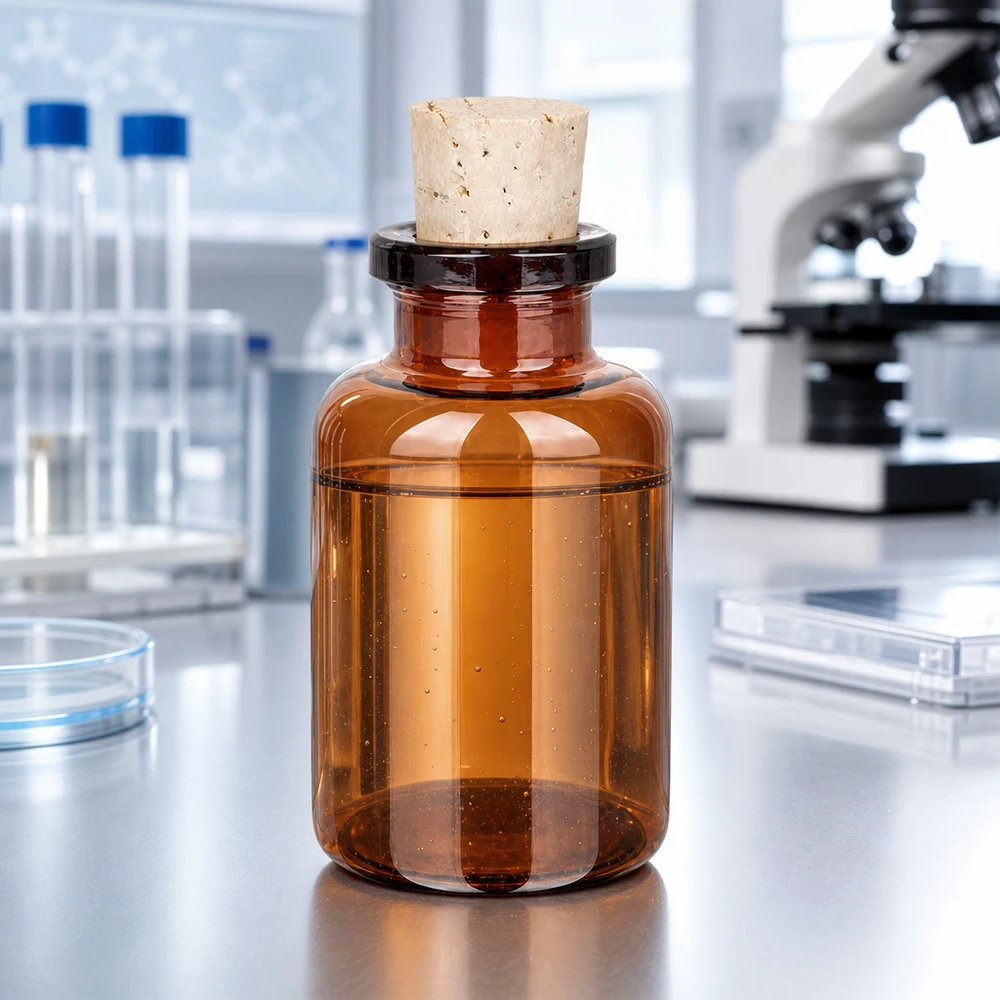 Flasche Braunglas 20ml mit Korken 11/14mm Bernsteinfarbene Glasflasche 20ml mit Korkstopfen 11/14mm für Laborchemikalien