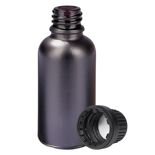 30ml Flasche 11mm Schraubverschluss schwarz Originalitätsverschluss BlackLine UT18/30