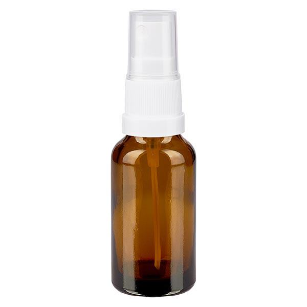 Flacone spray marrone da 20ml STD bianco/trasp. apoGlas Flacone spray marrone da 20ml STD bianco/trasp. apoGlas