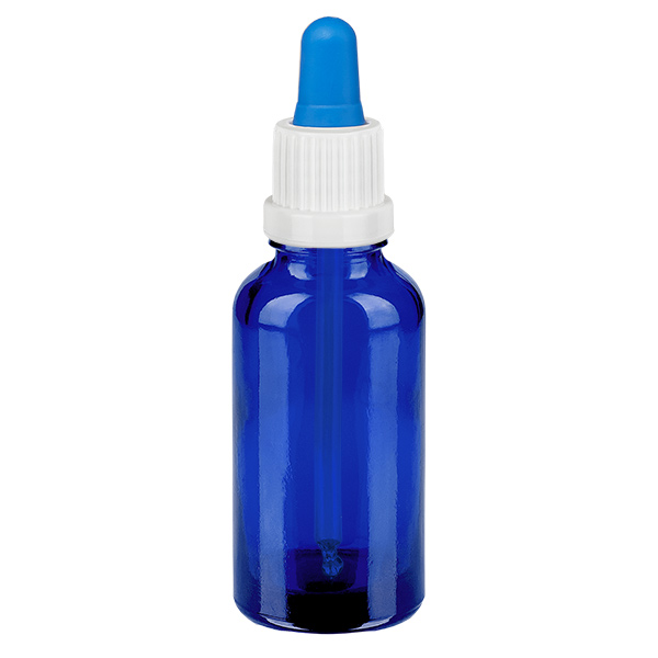 30ml Pipettenflasche weiß/blau Originalitätsverschluss BlueLine UT18/30