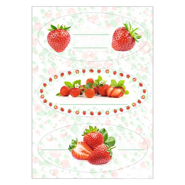 Küchenetiketten "Beeren" (12 Aufkleber)