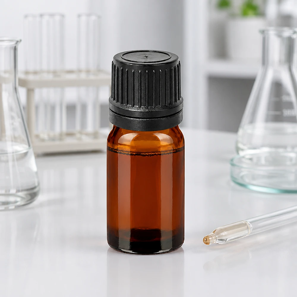 5ml Tropfflasche 1mm schwarz Originalitätsverschluss BrownLine UT18/5 Pharmaqualität Tropfflasche 5ml braun mit dichtem schwarzem Verschluss für sterile Lösungen