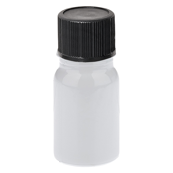 Flacone contagocce da 5 ml 1 mm nero Tappo standard WhiteLine UT18/5 Flacone contagocce da 5 ml 1 mm nero Tappo standard WhiteLine UT18/5