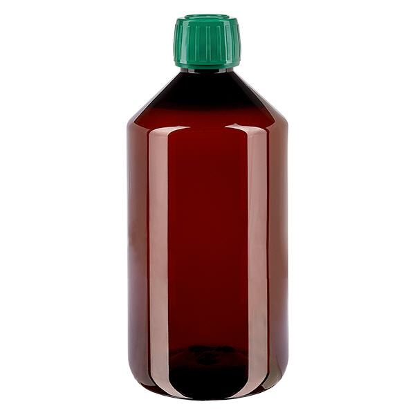 Bottiglia PET 750ml con tappo verde OV Bottiglia PET 750ml con tappo verde OV