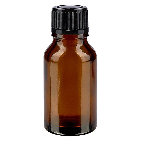 Flacone da farmacia marrone 15ml con tappo contagocce. 1mm nero pc Flacone da farmacia marrone 15ml con tappo contagocce. 1mm nero pc