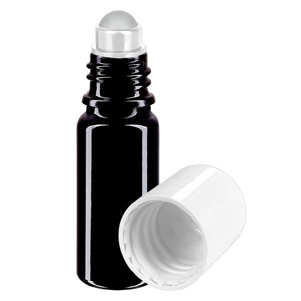 Flacone farmacia viol. 10ml tappo roll-on bianco Flacone farmacia viol. 10ml tappo roll-on bianco