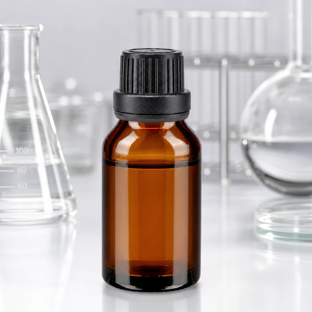 Apothekenflasche braun 15ml Tropfverschluss Giessring 2mm schwarz Originalitätsverschluss Laborflasche Braunglas 15ml mit schwarzem Tropfeinsatz für ätherische Öle und Tinkturen