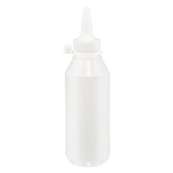 Bottiglia per lozioni da 250 ml con cinghia di ritenzione Bottiglia per lozioni da 250 ml con cinghia di ritenzione