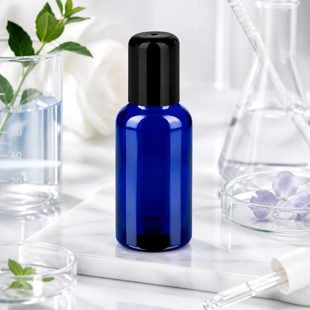 Flacone in vetro riutilizzabile da 30 ml Roll-On STD BlueLine UT18/30 per cosmetici sostenibili