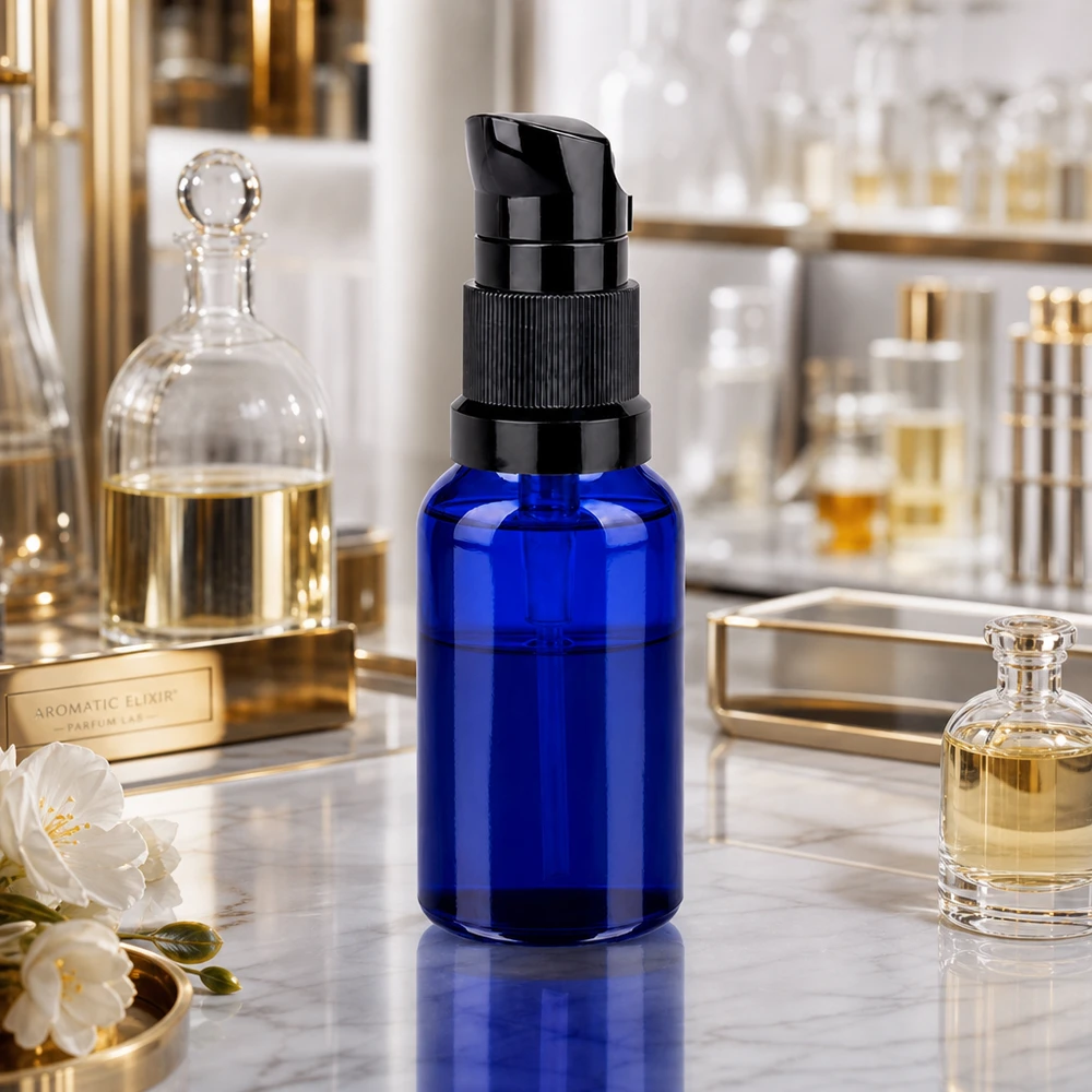 Flacone a pompa da 20 ml nero STD BlueLine UT18/20 - applicazione igienica senza contatto diretto con il prodotto