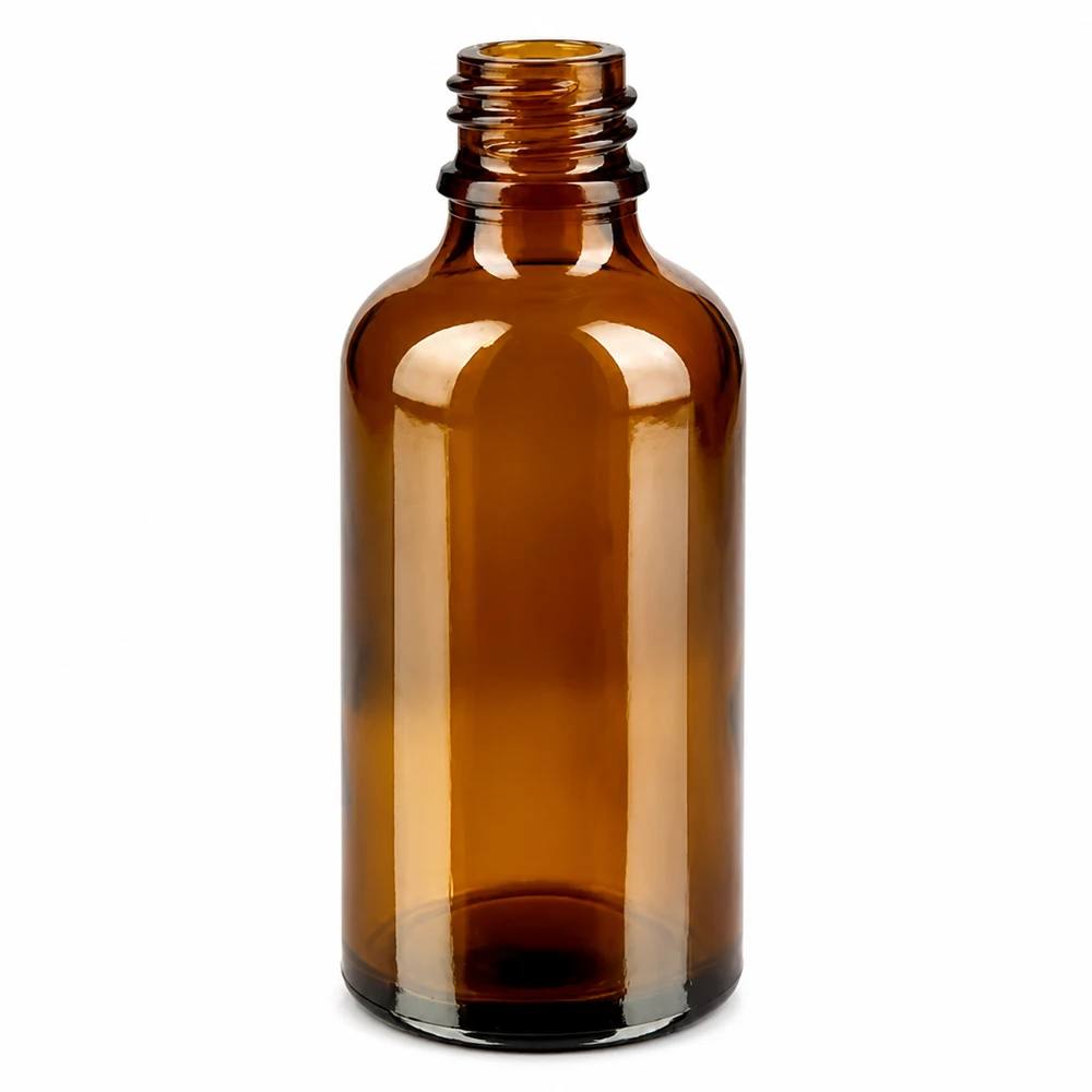 Flacon 50ml 11mm SV vert OV BrownLine UT18/50 Bouteille en verre brun élégante de 50 ml à la forme élancée pour une présentation professionnelle du produit