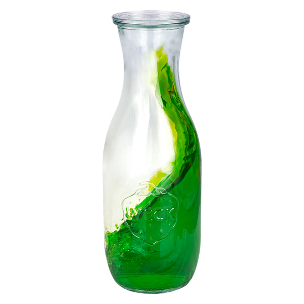 Set di 12 vasetti Weck da 1062 ml con 12 coperchi in vetro Set di 12 vasetti Weck da 1062 ml con 12 coperchi in vetro