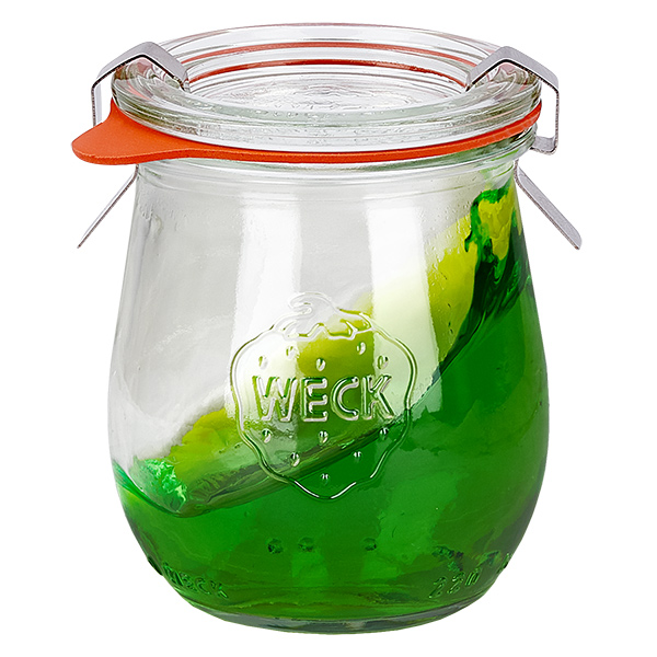 12er Set Weck Gläser 220 ml Tulpengläser mit 12 Glasdeckeln,