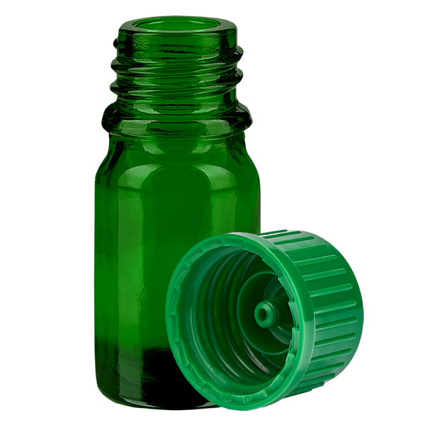 5ml Flasche 11mm Schraubverschluss grün Standard GreenLine UT18/5