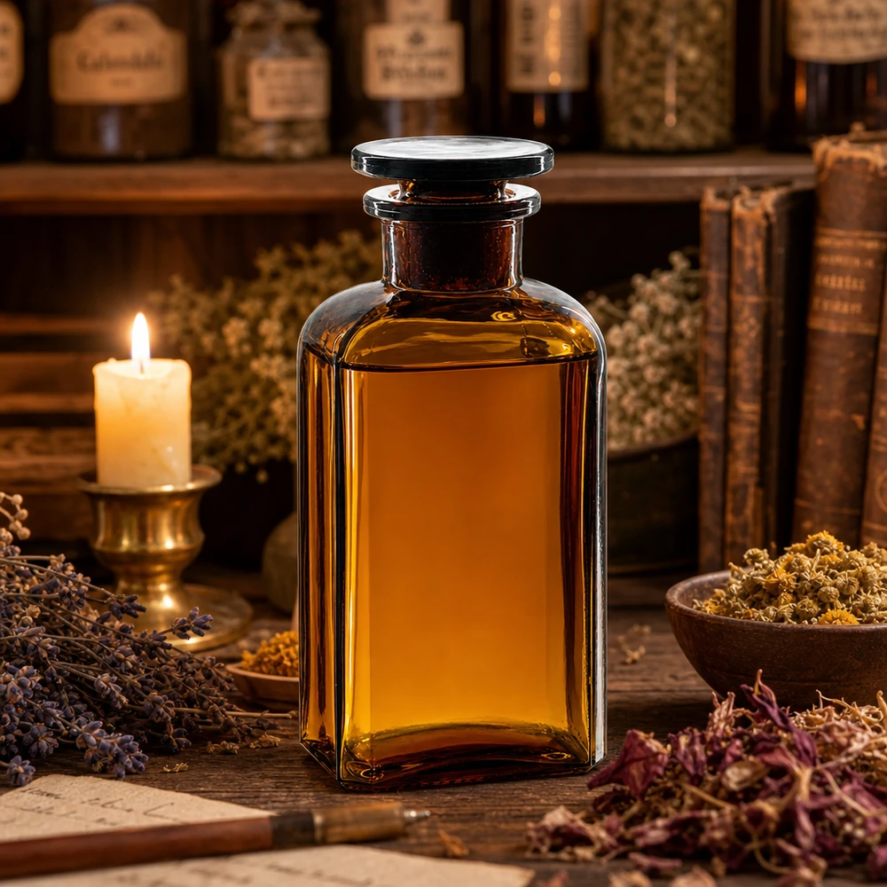 Bottiglia quadrata 250ml marrone con collo largo e tappo in vetro Bottiglia di vetro marrone a collo largo da 250 ml, di forma quadrata, con tappo, per oli alle erbe e tinture