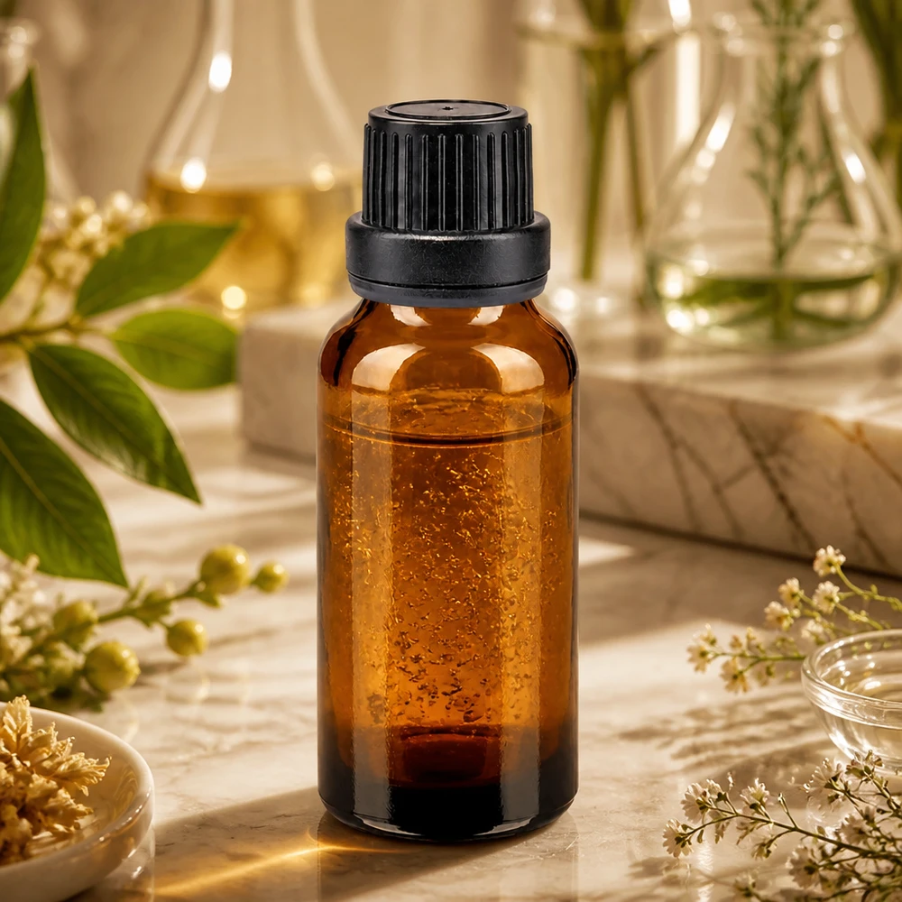20ml Braunflasche mit schwarzem Originalitätsverschluss 11mm ideal für Tinktur und Serum