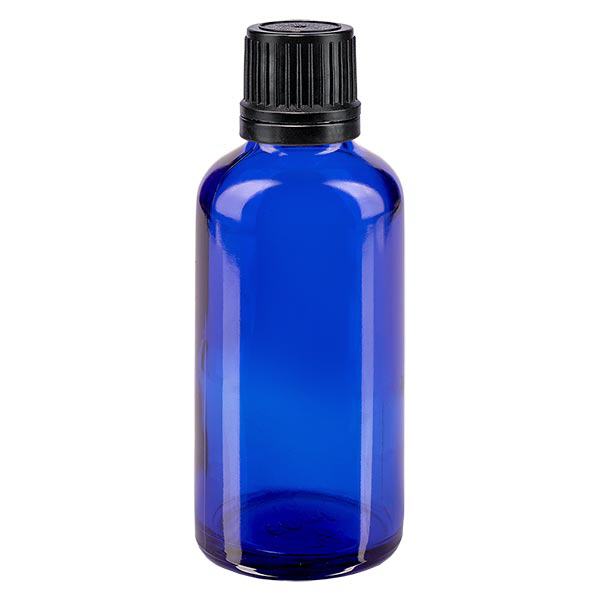 Flacone 50ml blu (Glo.)GR OV nero/8mm ApoGlas Flacone 50ml blu (Glo.)GR OV nero/8mm ApoGlas