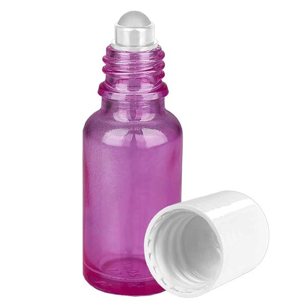 20ml Roll-On Flasche weiss Standard PurpleLine UT18/20