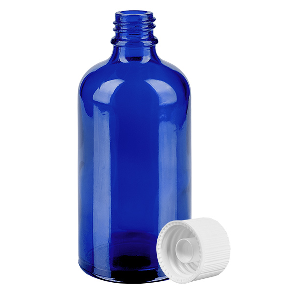 100ml Flasche 11mm Schraubverschluss weiß Standard BlueLine UT18/100