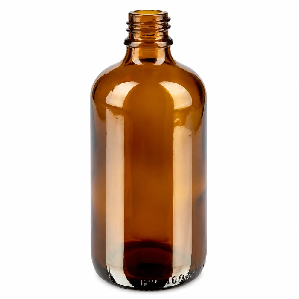 Bottiglia in vetro ambrato 100ml serie BrownLine - specialmente per applicazioni farmaceutiche