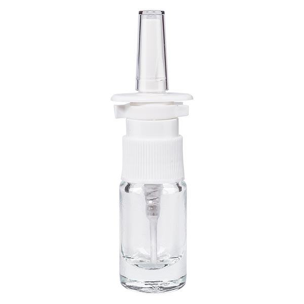 Apothekenflasche klar 5ml Nasenzerstäuber weiß Standard