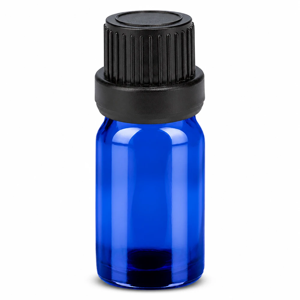 Flacon 5ml 11mm SV noir OV BlueLine UT18/5 Flacon compact de 5ml bleu avec bouchon noir de 11mm pour laboratoire et analyse