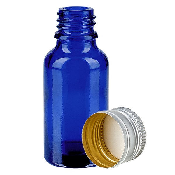 20ml Flasche 11mm Schraubverschluss Alu-Silber Standard BlueL. UT18/20