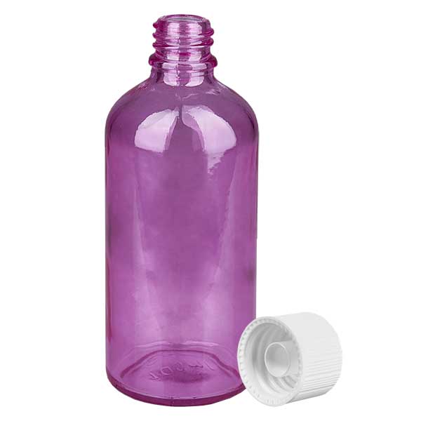 100ml Flasche 11mm Schraubverschluss weiss Standard PurpleLine UT18/100