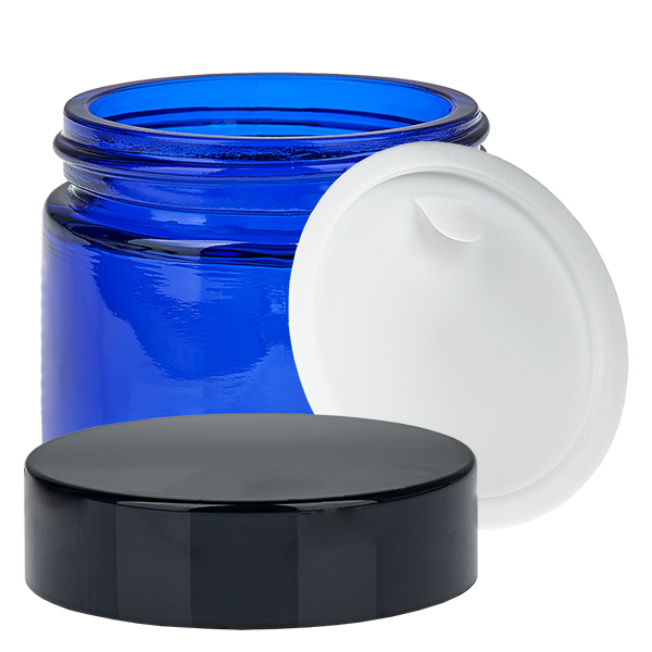 Vasetto di vetro 60ml blu con coperchio UNiTWIST Vasetto di vetro 60ml blu con coperchio UNiTWIST