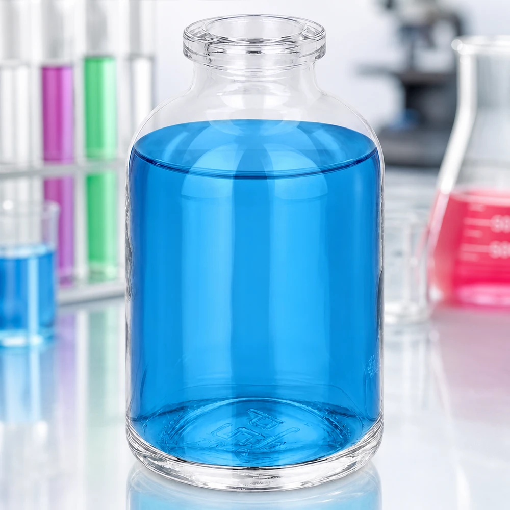 Injektionsflasche Klarglas 50ml Hochwertige 50ml Injektionsflasche Klarglas mit dickem Standboden für sichere Lagerung