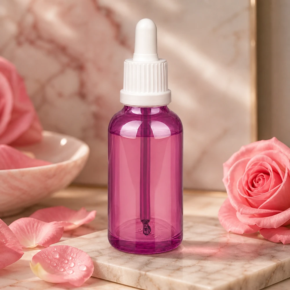 30ml Pipettenflasche weiss Originalität Schraubverschlusserschluss PurpleLine UT18/30 Kleine 30ml Flasche mit Tropfpipette optimal für Reise und mobile Anwendung von Ölen