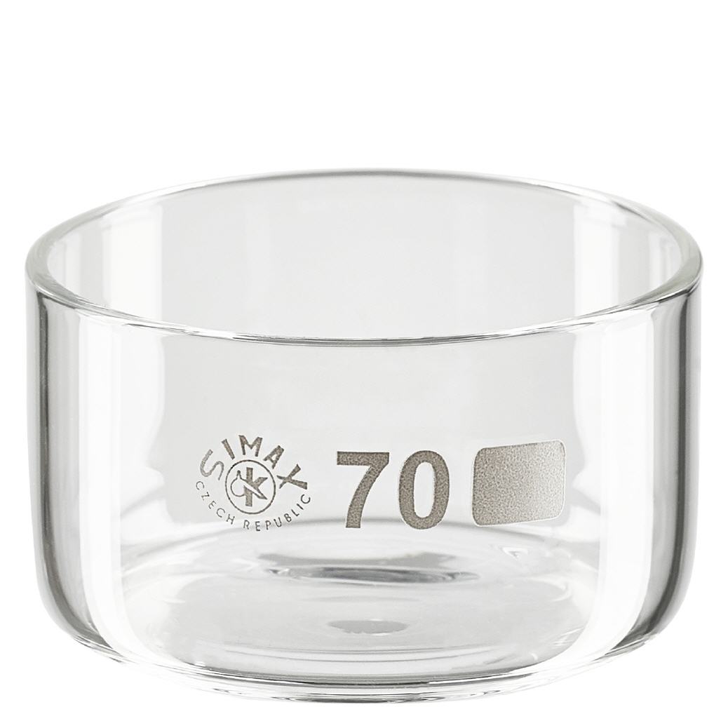100ml Kristallisierschale ohne Ausguss Borosilikat ø70mm