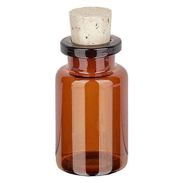 Flasche Braunglas 10ml mit Korken 11/14mm