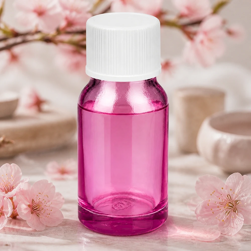 10ml Flasche 11mm Schraubverschluss weiss Standard PurpleLine UT18/10 Dekorative 10ml Flasche in violett mit weißem Schraubdeckel für Blütenwasser und Essenzen