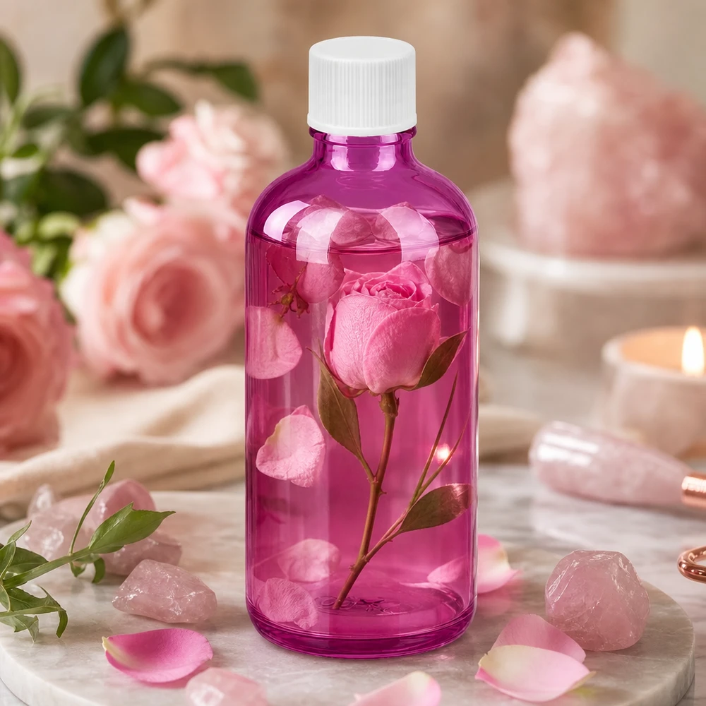 100ml Flasche 11mm Schraubverschluss weiss Standard PurpleLine UT18/100 Vielseitige 100ml Glasflasche violett mit Standard Gewinde für Aromatherapie und Wellness