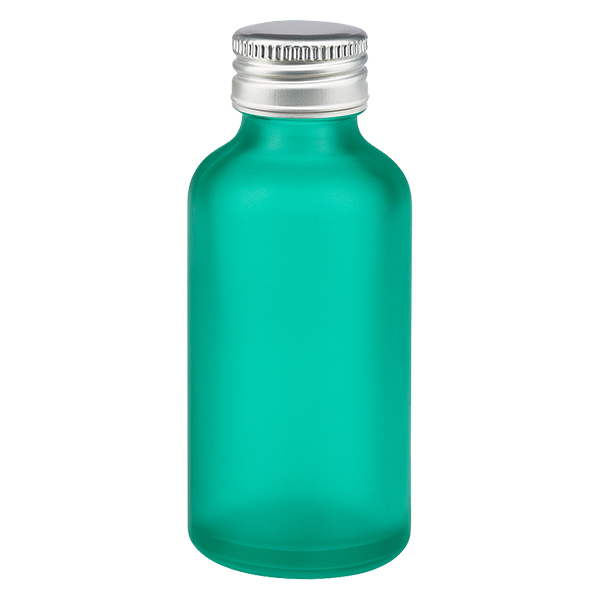 50ml Flasche 11mm Schraubverschluss Alu-Silber Standard GreenL.UT18/50