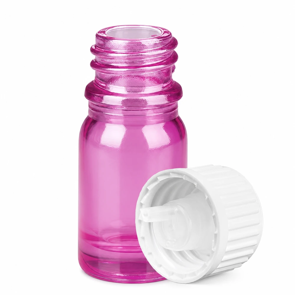5ml Tropfflasche 0.9mm weiss Standard PurpleLine UT18/5 Mini Tropfflasche 5ml violett durchsichtig mit ergonomischem Schraubverschluss PurpleLine
