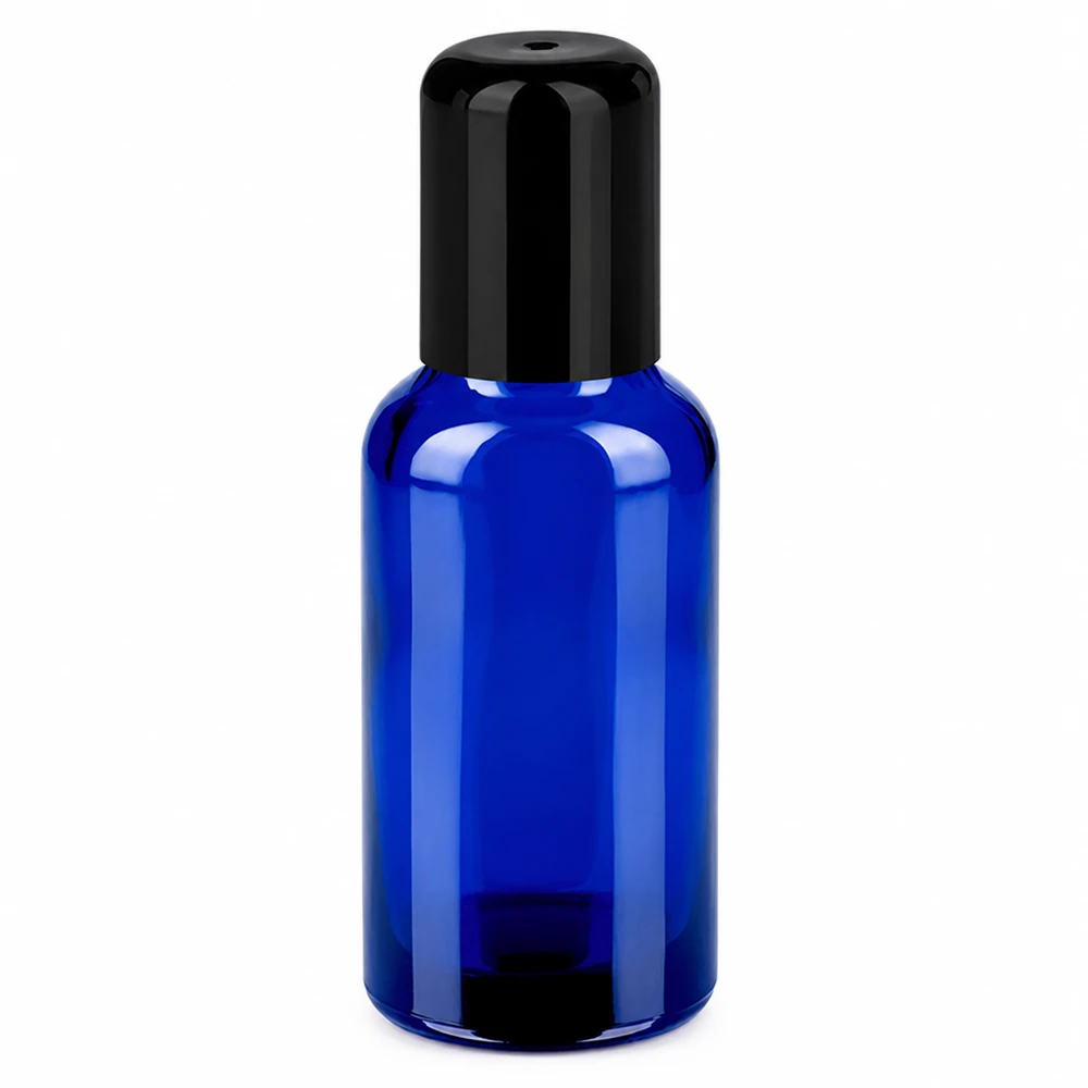 Flacon Roll-On 30ml noir STD BlueLine UT18/30 Flacon en verre de haute qualité avec fonction roll-on 30ml de capacité bleu noir