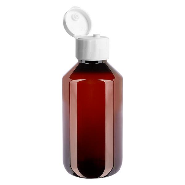 Bottiglia PET 200ml con flip-top bianco. Bottiglia PET 200ml con flip-top bianco.