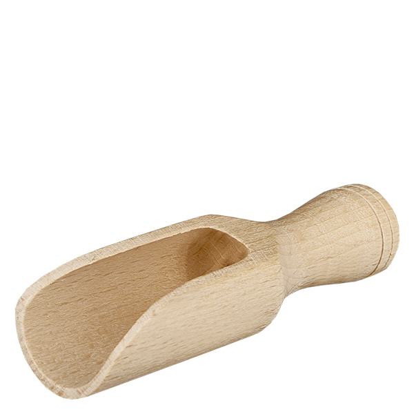 Paletta di legno taglia S a forma semicircolare lunga 7,5 cm Piccolo misurino in legno semitondo 7,5 cm naturale non trattato per spezie, erbe e tè in legno di faggio