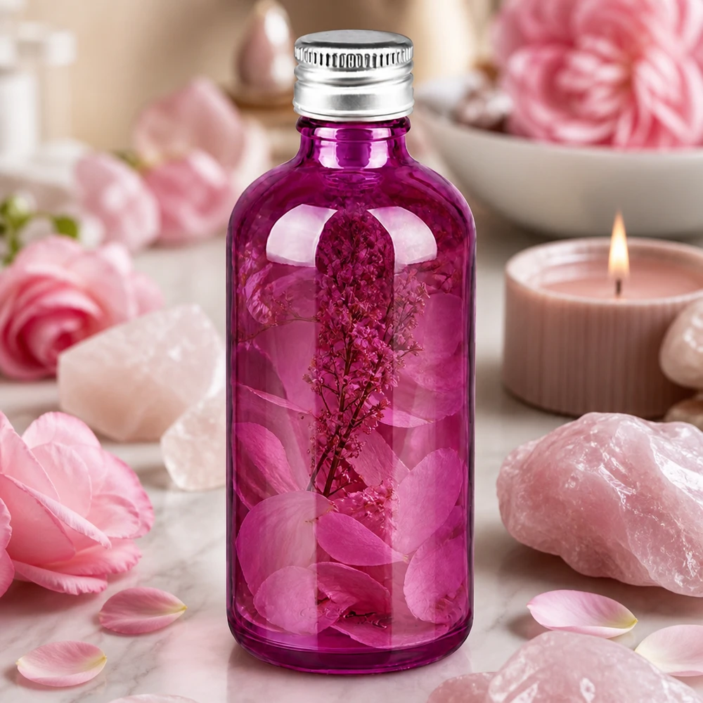 100ml Flas. 11mm Schraubverschluss Alu-Silber Standard PurpleLine. UT18/100 Robuste 100ml Glasflasche in leuchtendem Purple mit korrosionsbeständigem Aluminiumverschluss