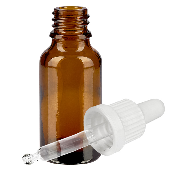 20ml Pipettenflasche weiß Originalitätsverschluss BrownLine UT18/20