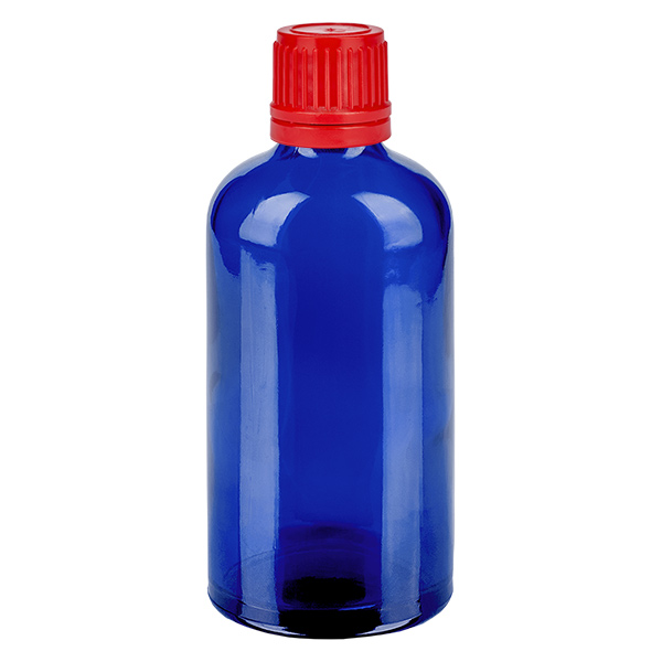 100ml Flasche 11mm Schraubverschluss rot Originalitätsverschluss BlueLine UT18/100