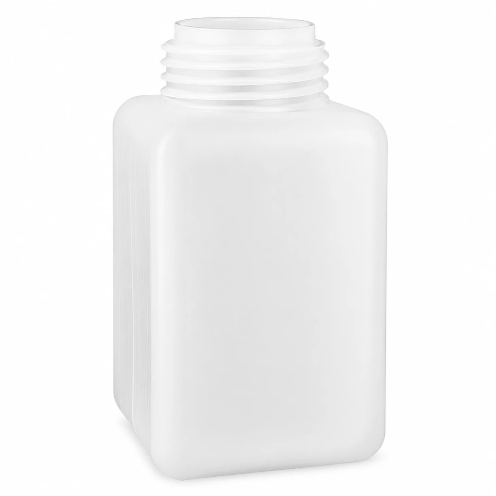 Flacon à produits chimiques 1000 ml à col étroit, PEHD couleur naturelle, avec bouchon GL 32 Bouteille pour produits chimiques en PE-HD de couleur naturelle, 1 litre, à col étroit, robuste et résistante aux produits chimiques