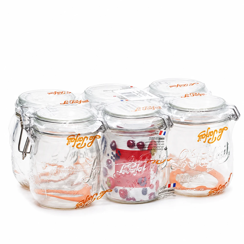 Vasetto Le Parfait® 750 ml Ø85 mm conserve Le Parfait Super barattolo da 750 ml con tappo girevole in vetro, ermetico per la cucina e la casa